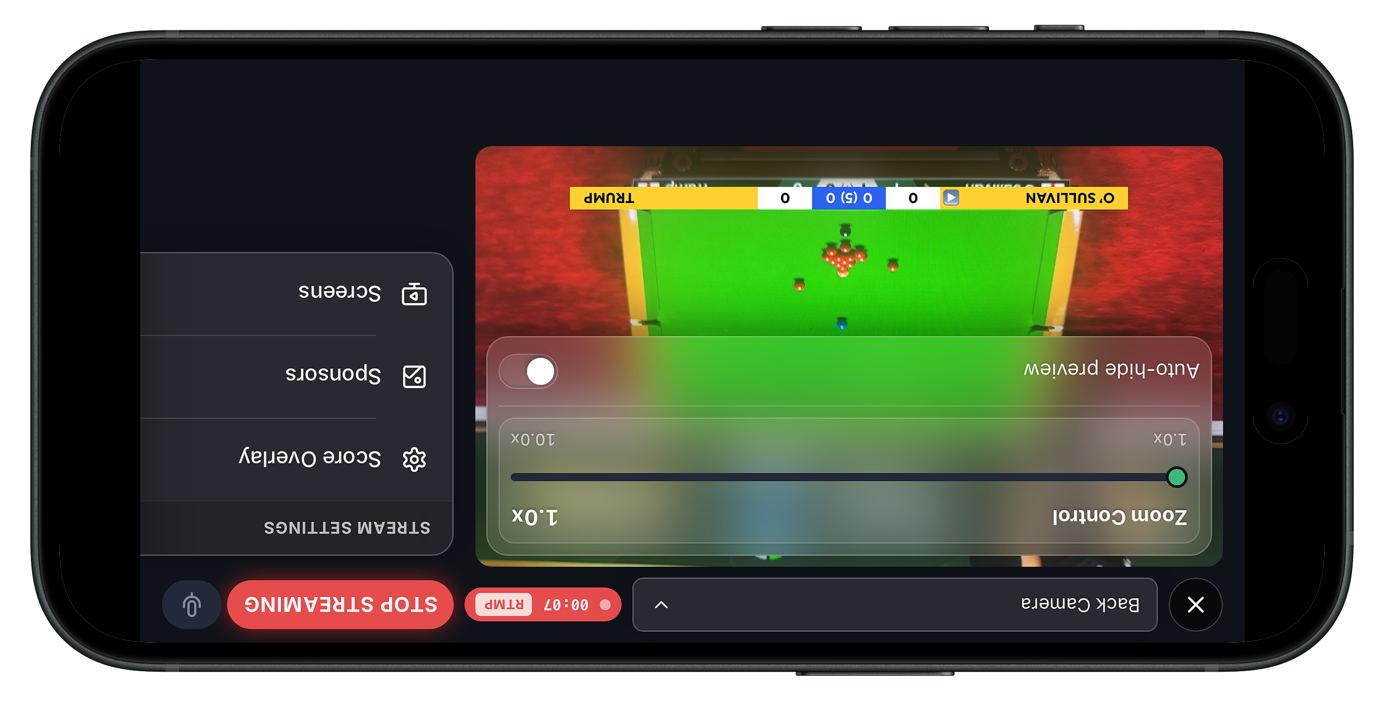 Live Streaming to YouTube Example